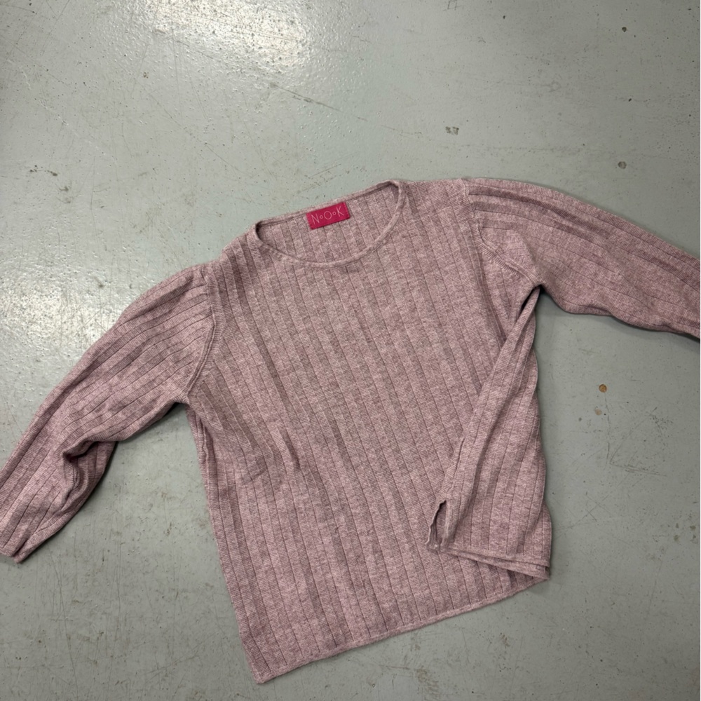 Nook Mauve Ribbed Knit Top